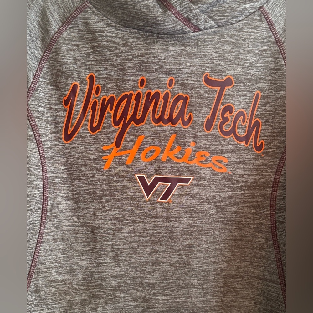 Virginia Tech Hokies Women’s Colosseum Hoodie Gray Pullover Size S - Picture 2 of 10